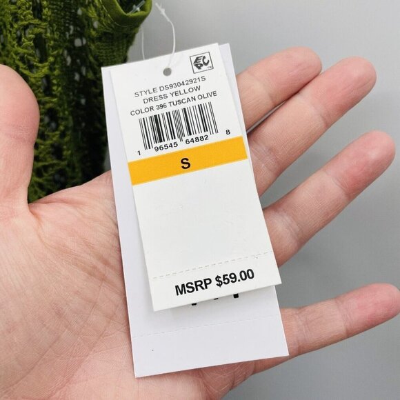 1. STATE Womens Small Crochet Convertible Tank Dress Swim Cover-Up in Green $59 - Picture 9 of 9